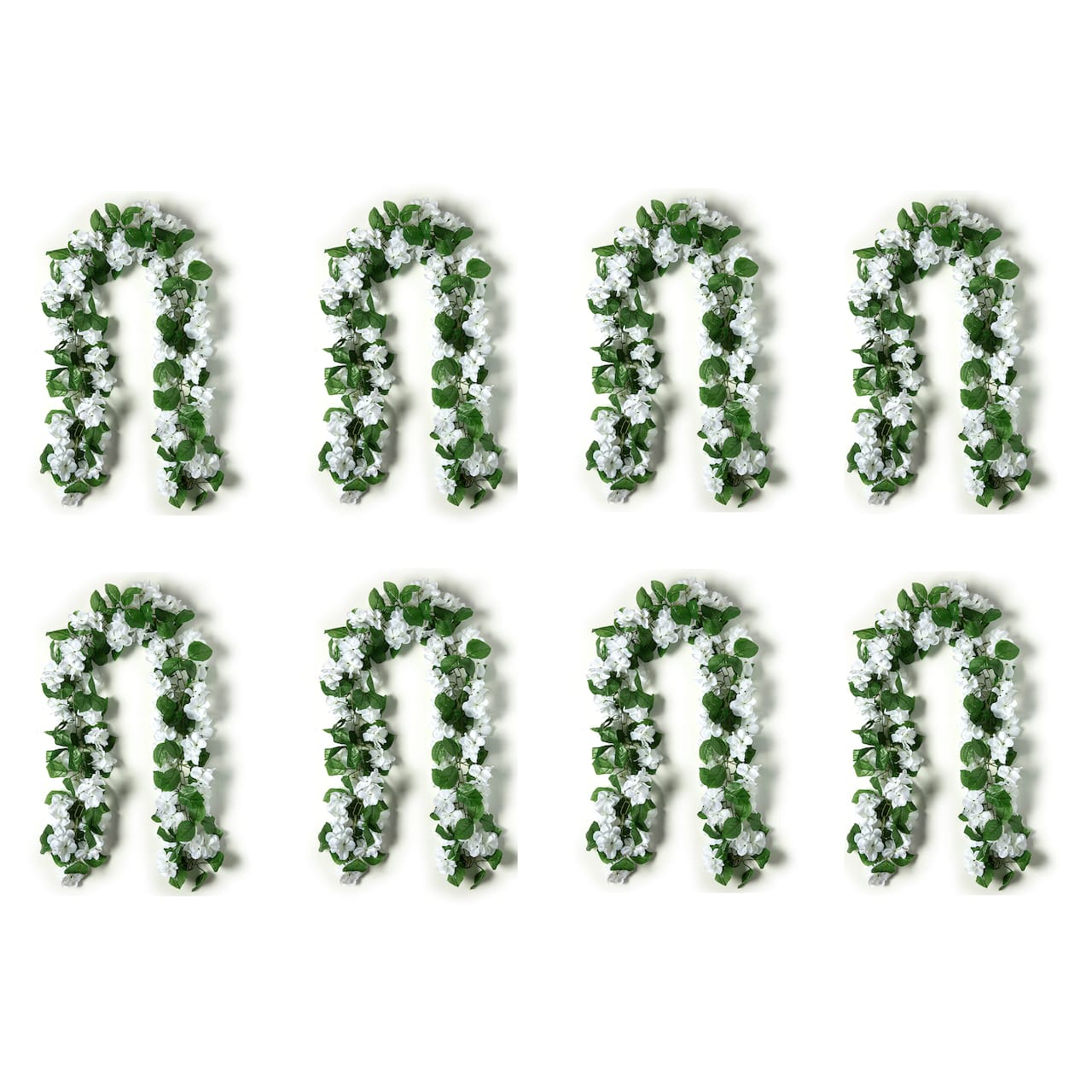 8 Pack: 6ft. White Hydrangea Chain Garland by Ashland®